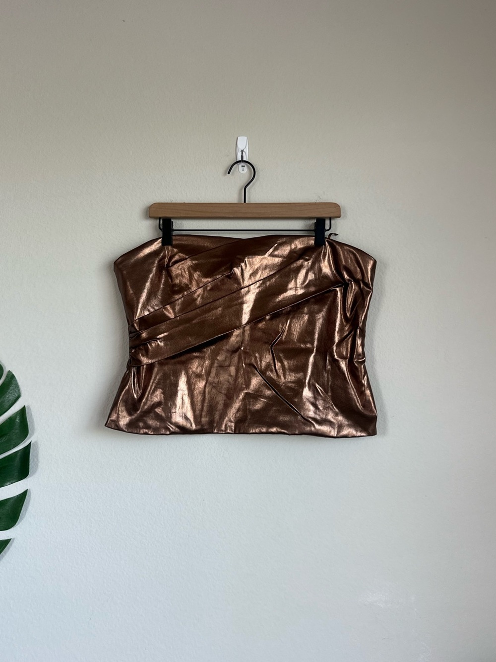 Zara Bronze Wrap Strapless Corset Top